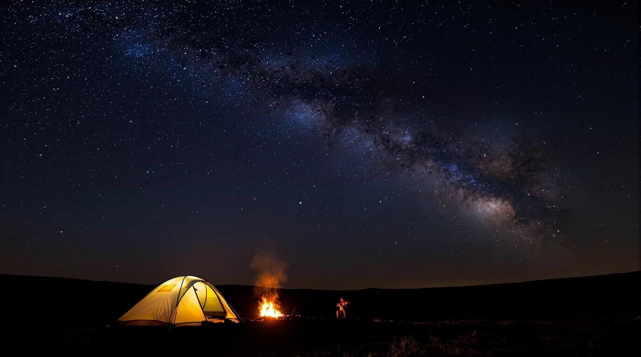 王牌影院-用户投稿：户外露营星空延时摄影